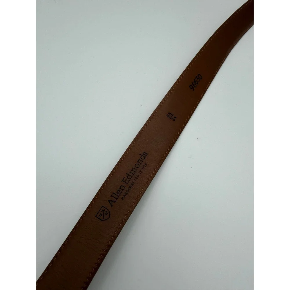 Allen Edmonds Mens Brown Leather Dress Belt 96630 Made in USA Size 34